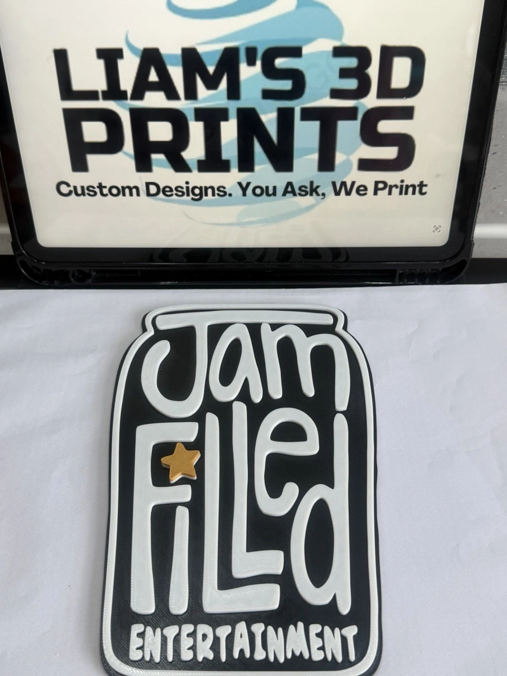 Decorative Jam Filled Entertainment Logo Sign Pop Display