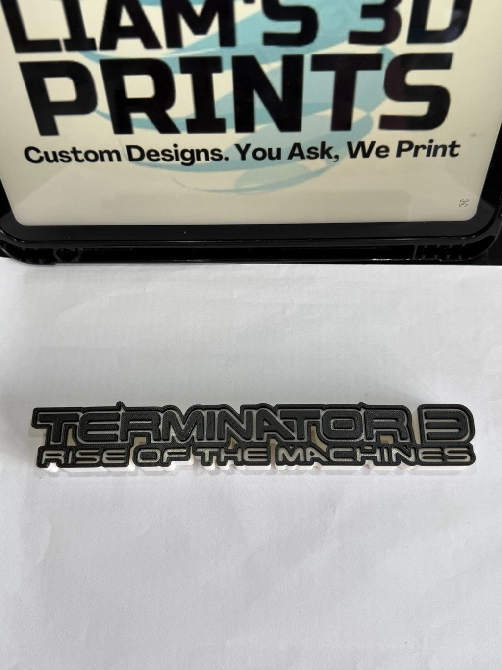 Decorative Terminator 3 Rise Of The Machines Film Self Standing logo Display