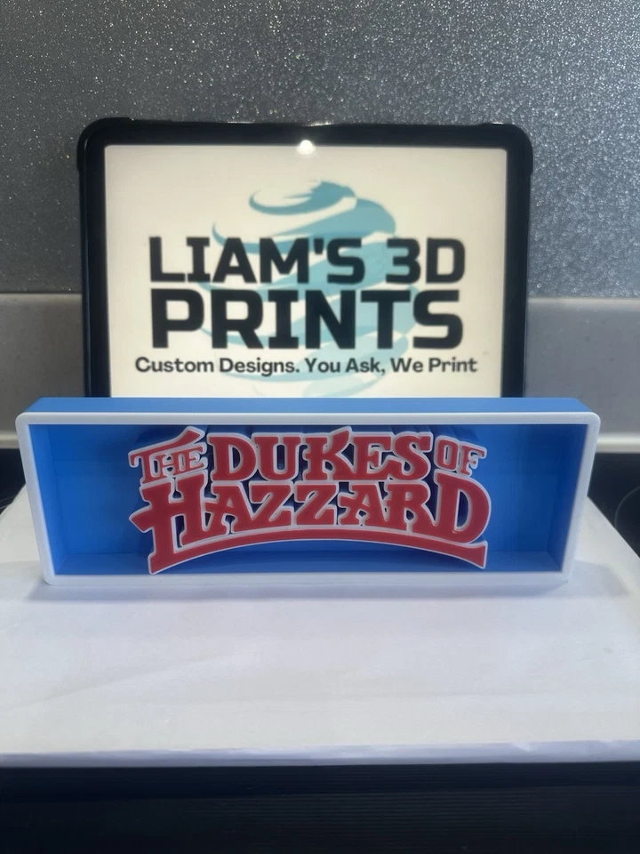 Decorative Dukes Of Hazzard Film Box Sign Logo Shelf Display 2 Sizes
