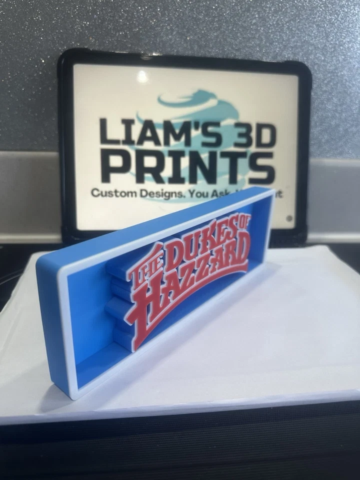Decorative Dukes Of Hazzard Film Box Sign Logo Shelf Display 2 Sizes