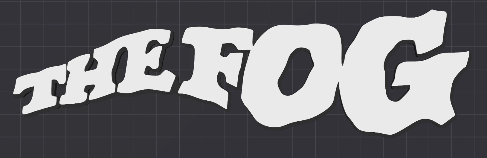 Decorative The Fog Jon Carpenter Movie Logo 3D Print Self Standing Shelf Display