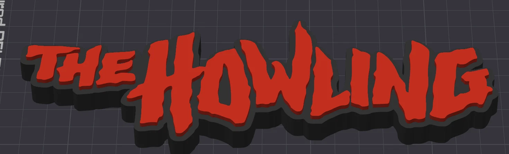 Decorative The Howling Movie Logo 3D Print Self Standing Shelf Display