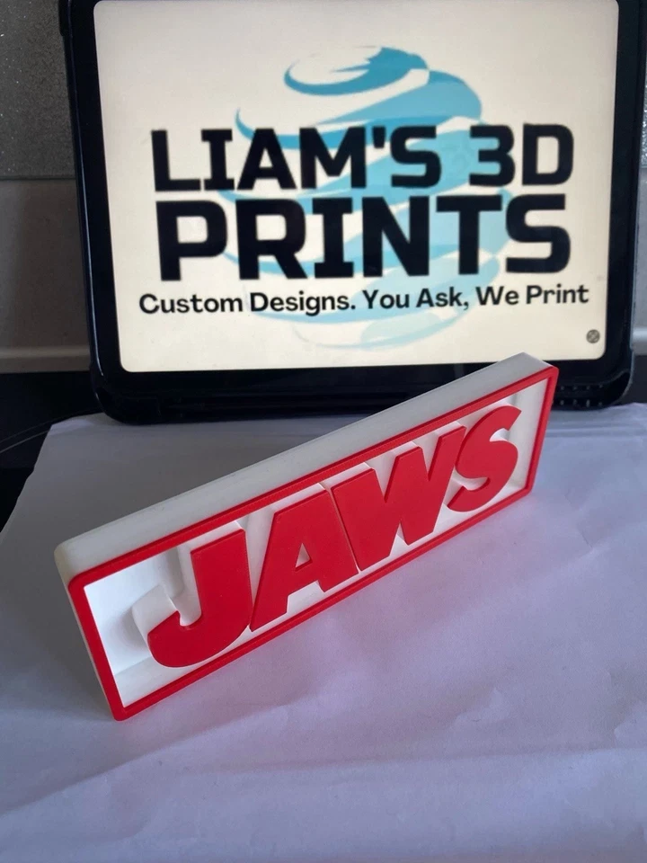 Decorative Jaws Shark Box Sign s17.5cm L 22cm size Room Logo Film