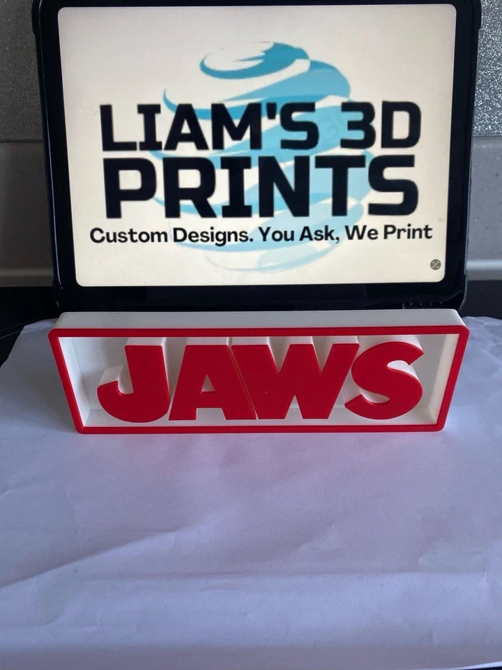 Decorative Jaws Shark Box Sign s17.5cm L 22cm size Room Logo Film