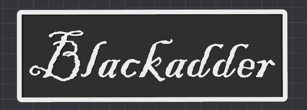 Decorative Blackadder Box Film Logo Sign Display Cinema s17.5cm L22cm