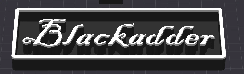 Decorative Blackadder Box Film Logo Sign Display Cinema s17.5cm L22cm