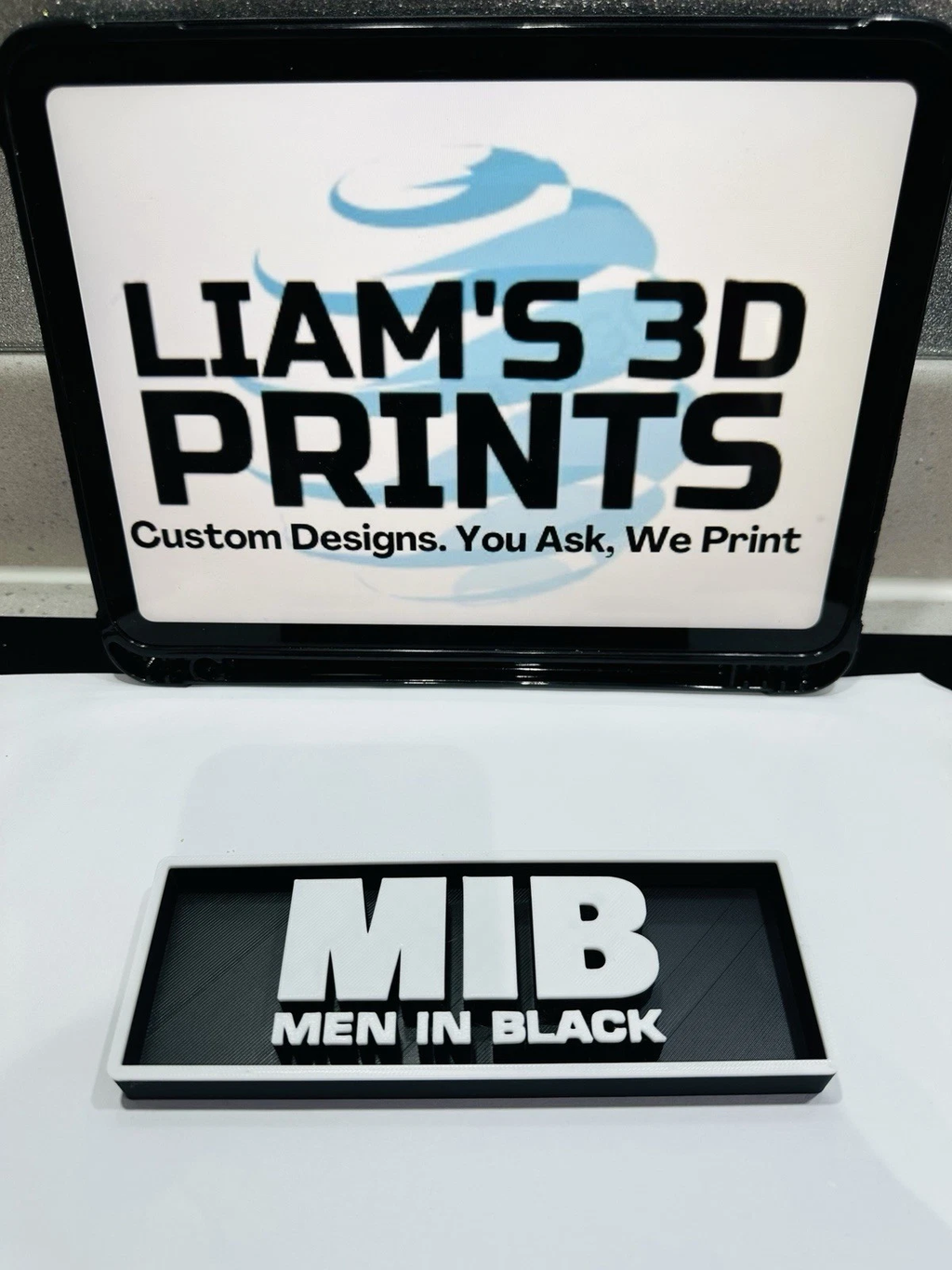Decorative Men in Black MIB Film Logo Sign Display Cinema s17.5cm L22cm