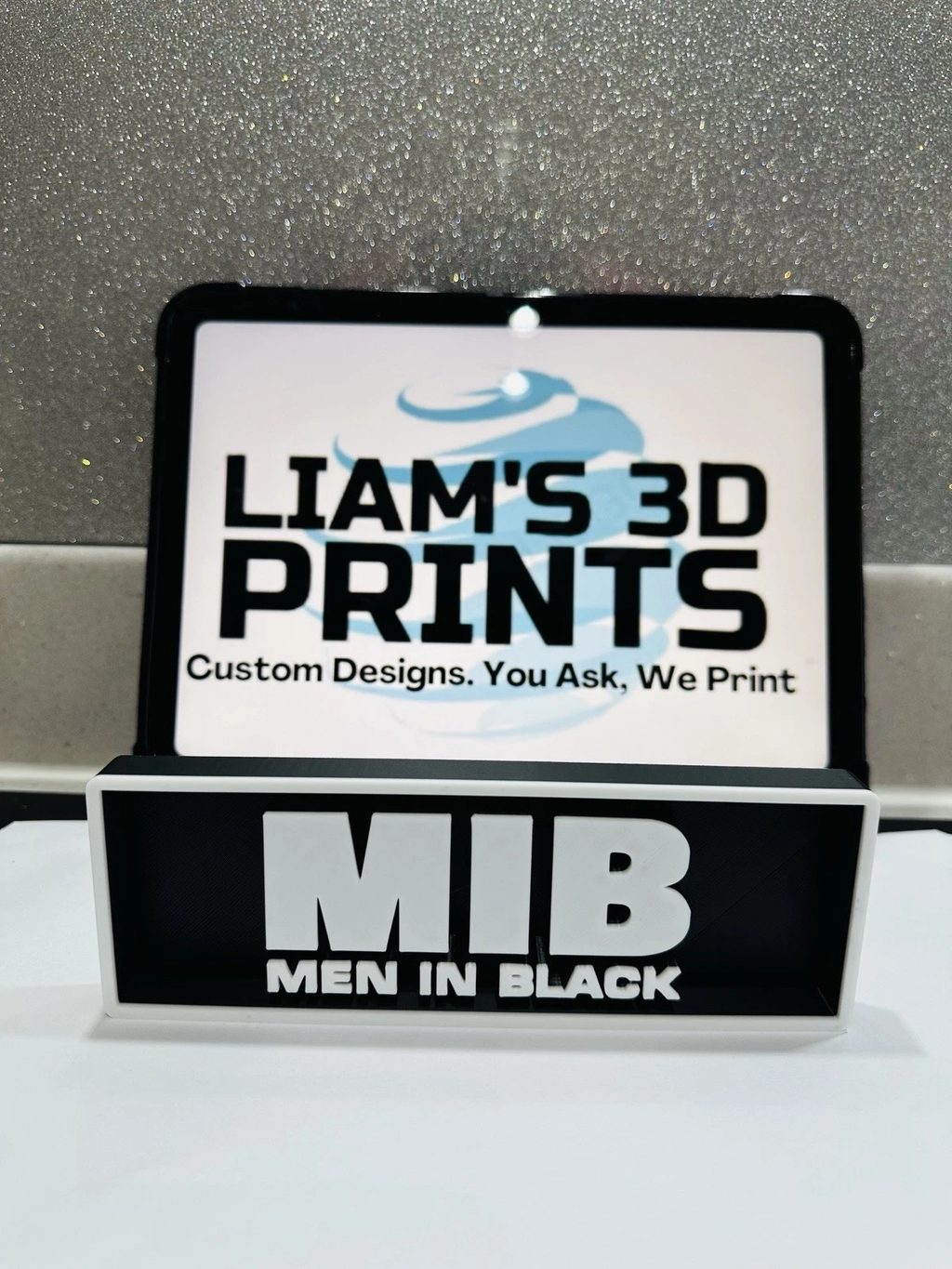 Decorative Men in Black MIB Film Logo Sign Display Cinema s17.5cm L22cm