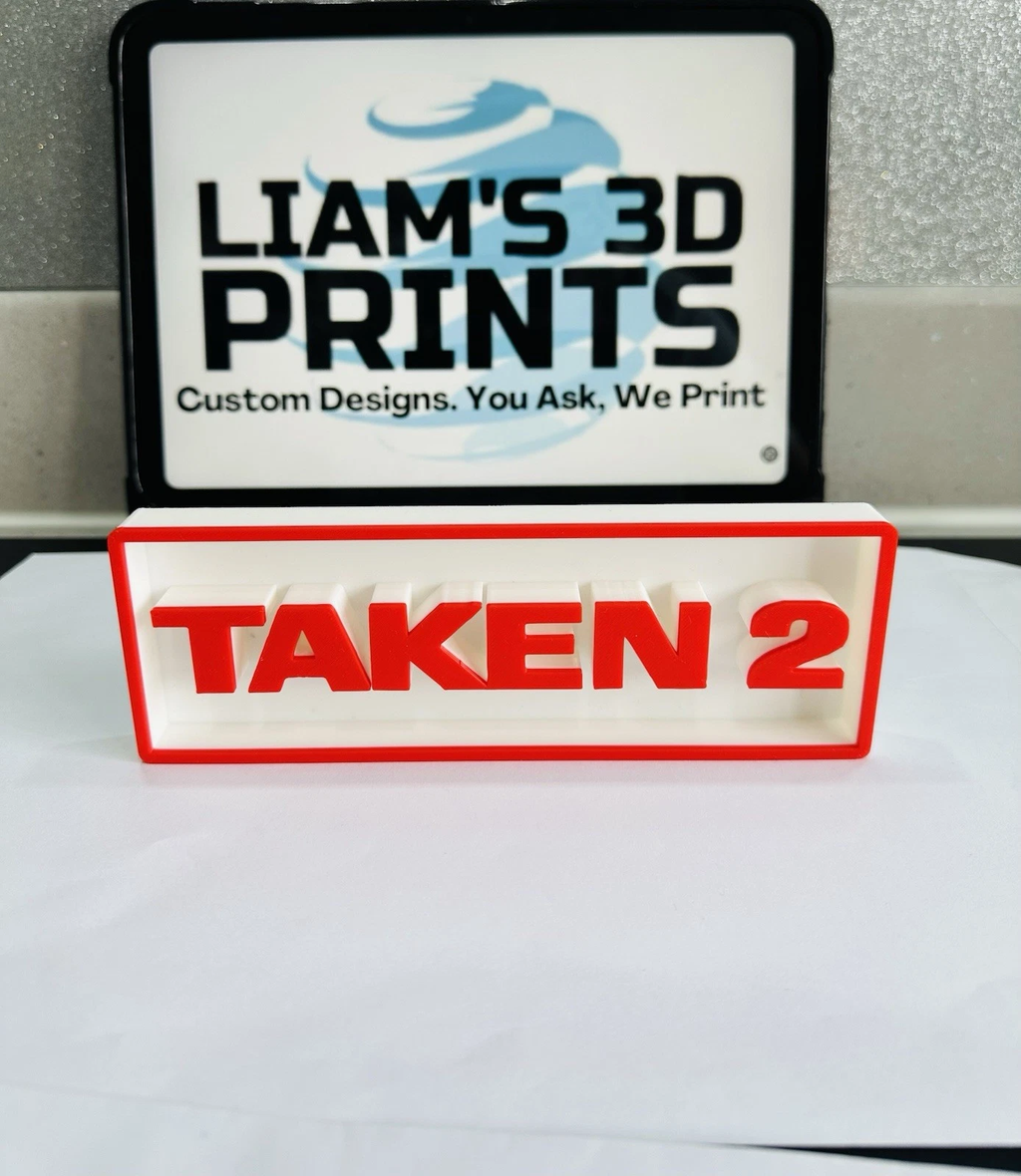 Decorative Taken 2 Film Logo Sign Display Cinema s17.5cm L22cm (Copy)