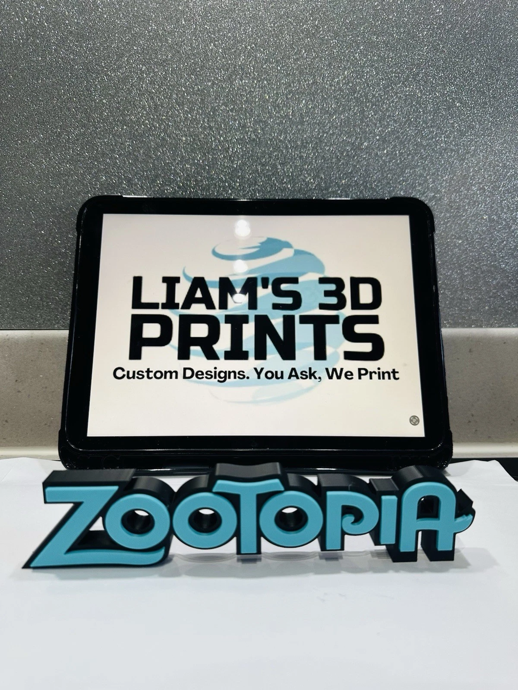 Decorative Zootopia Animated Film Logo Word Sign Room Display Pops Self Standing