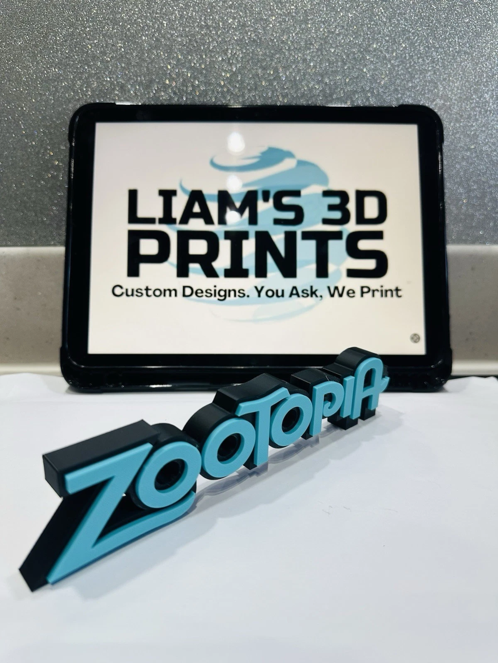 Decorative Zootopia Animated Film Logo Word Sign Room Display Pops Self Standing