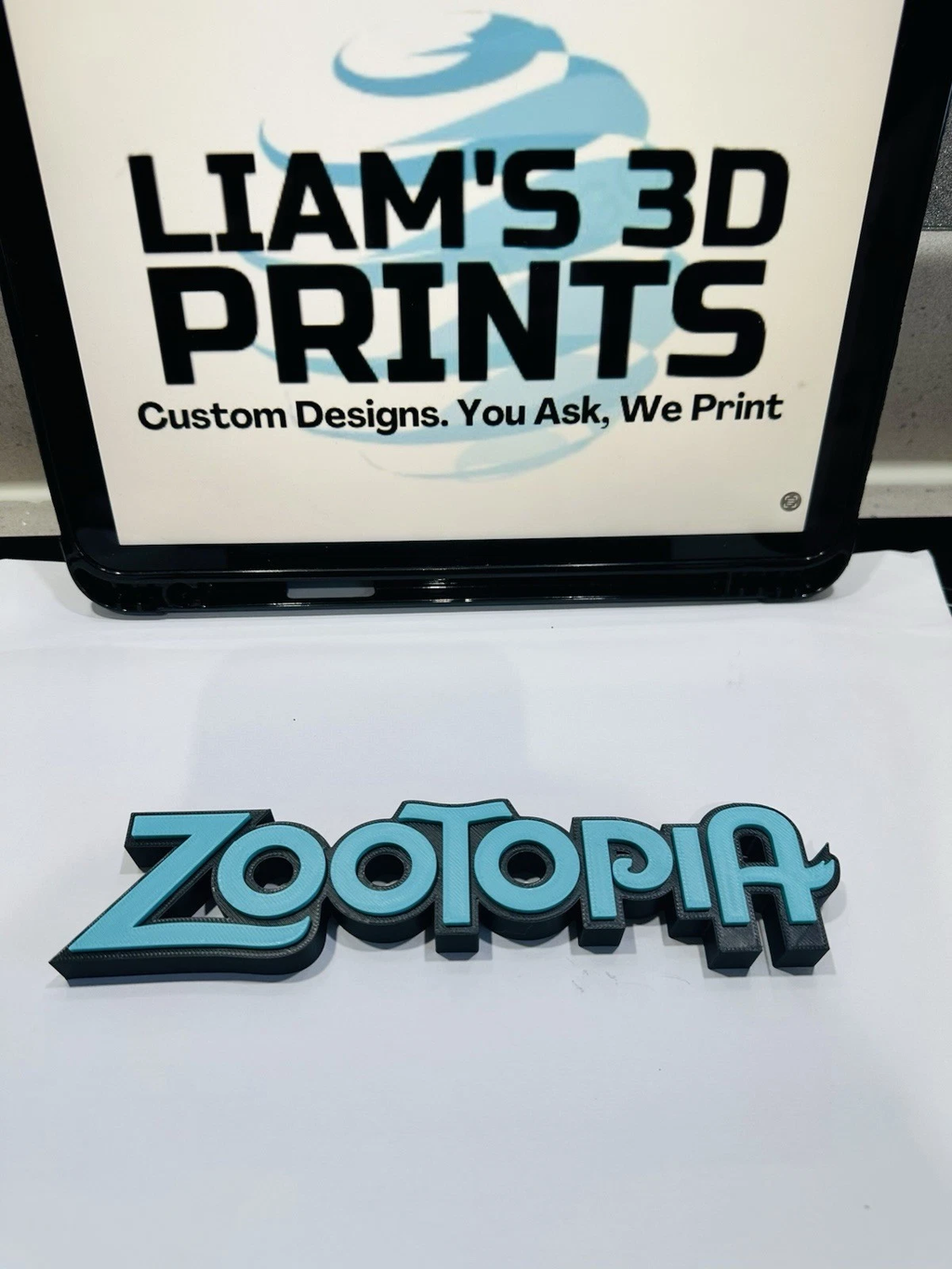 Decorative Zootopia Animated Film Logo Word Sign Room Display Pops Self Standing