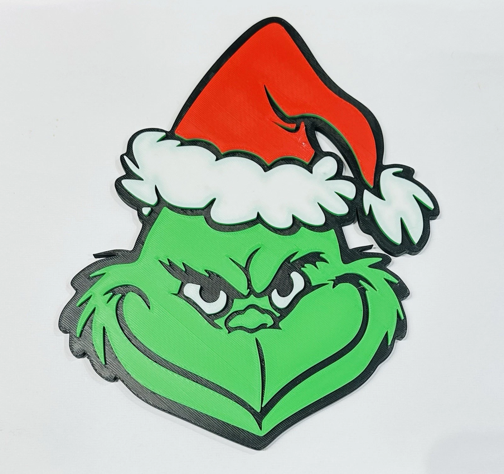 Decorative The Grinch Christmas logo Sign Display Pops 3D TV Wall Plaque Room