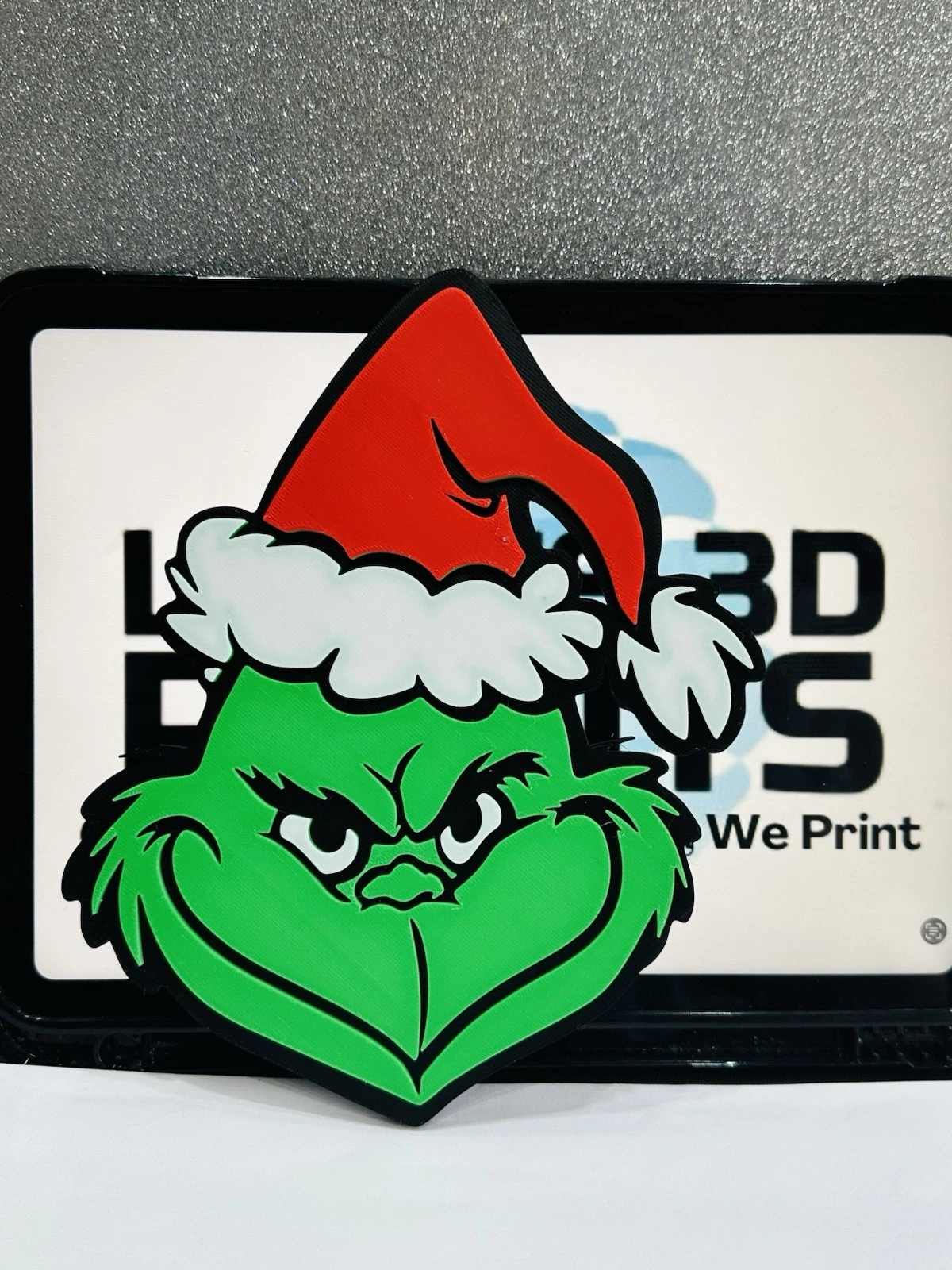 Decorative The Grinch Christmas logo Sign Display Pops 3D TV Wall Plaque Room