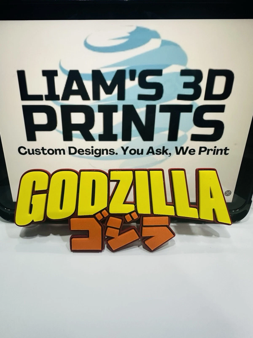 Decorative Godzilla logo Sign Display 3D Film Cinema