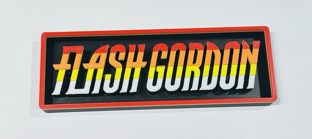 Decorative Flash Gordon Retro TV Film Logo Sign Display Cinema s17.5cm L22cm