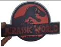 Decorative Jurassic World Film logo Sign Display Pop