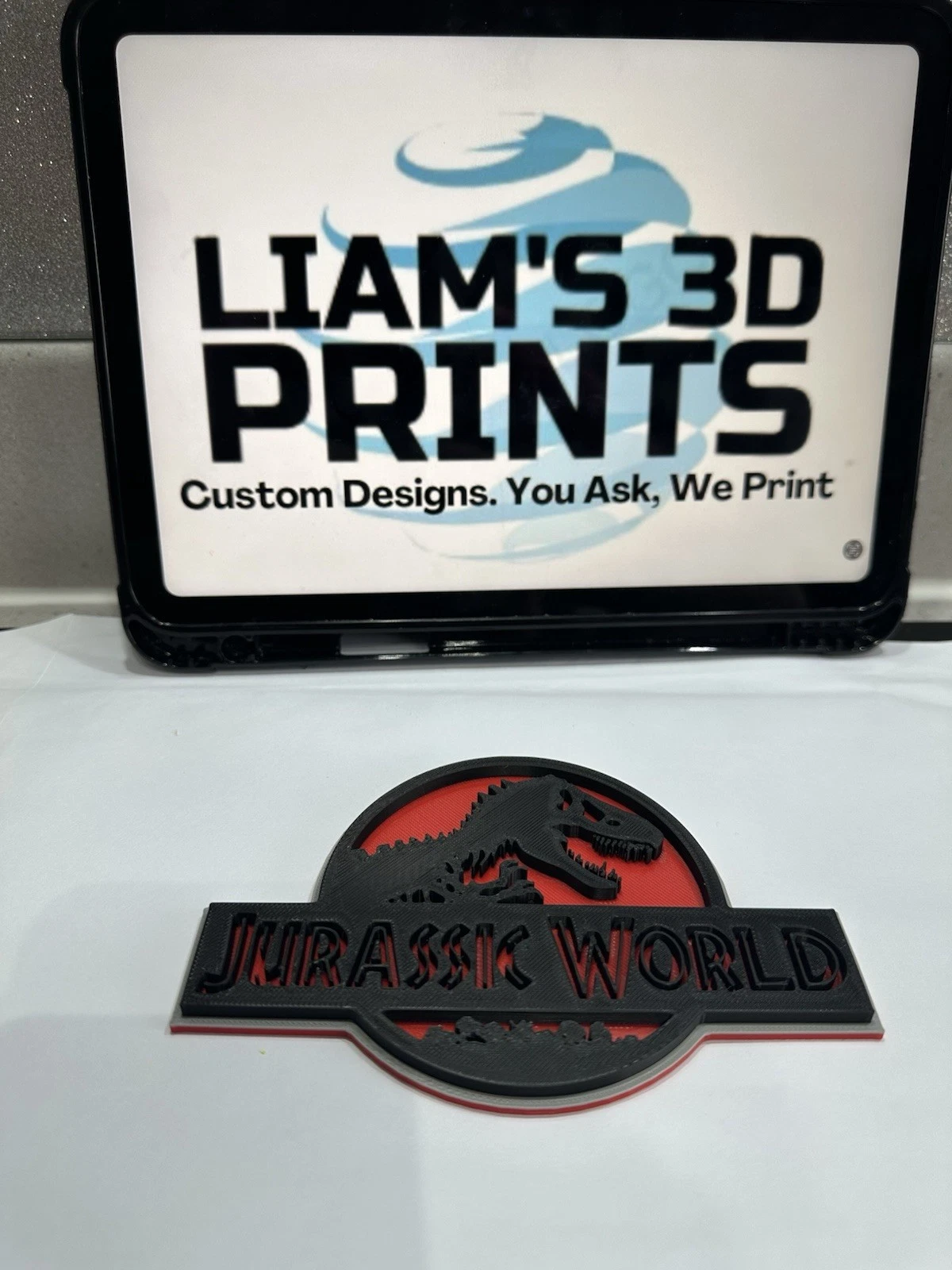 Decorative Jurassic World Film logo Sign Display Pop