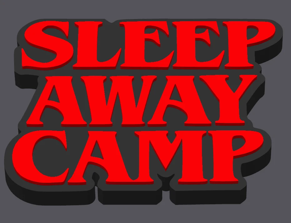 Decorative Sleep Away Camp Film Self Standing logo display pops Room Horror