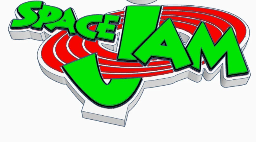 Decorative Space Jam Film TV Self Standing logo Sign Display Pops