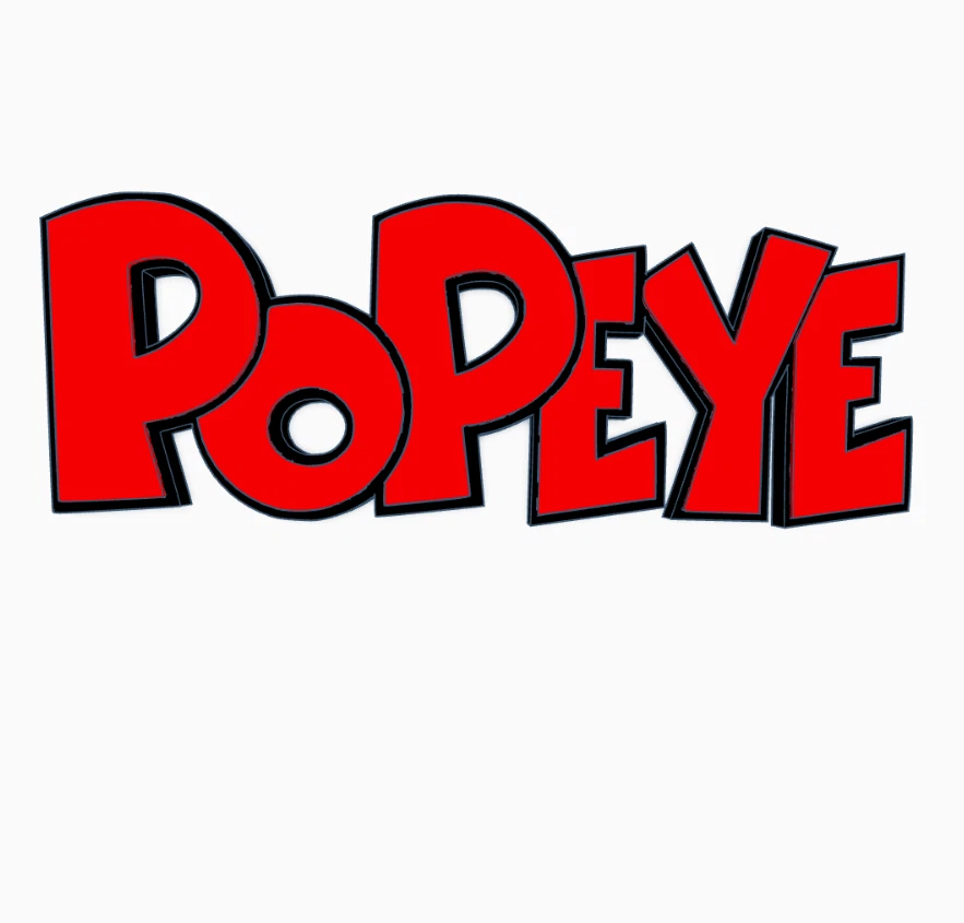 Decorative Popeye Film TV Self Standing logo Sign Display Pops
