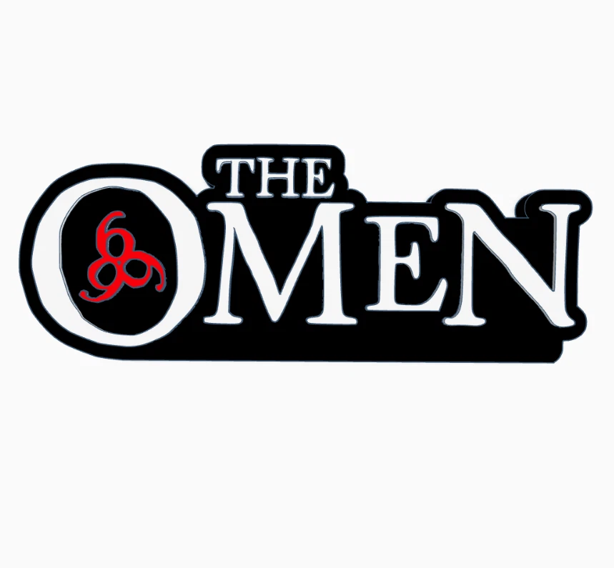 Decorative The Omen Film Tv Self Standing logo Sign Display Pops