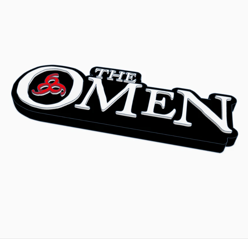 Decorative The Omen Film Tv Self Standing logo Sign Display Pops