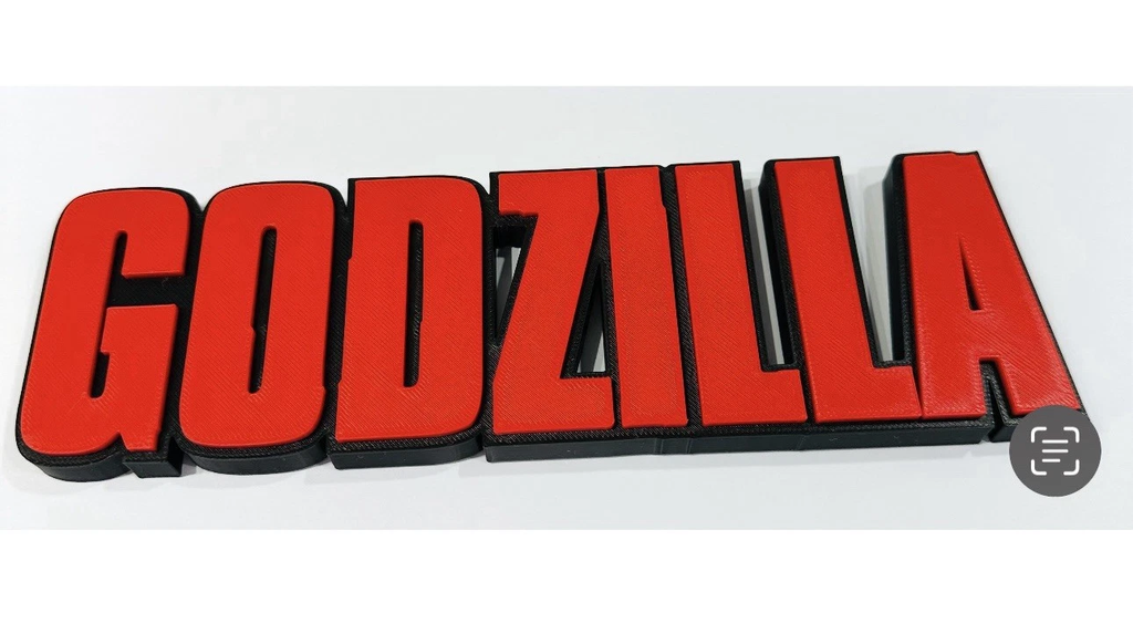 Decorative Godzilla Red Film logo Sign Display 3D Cinema Pops