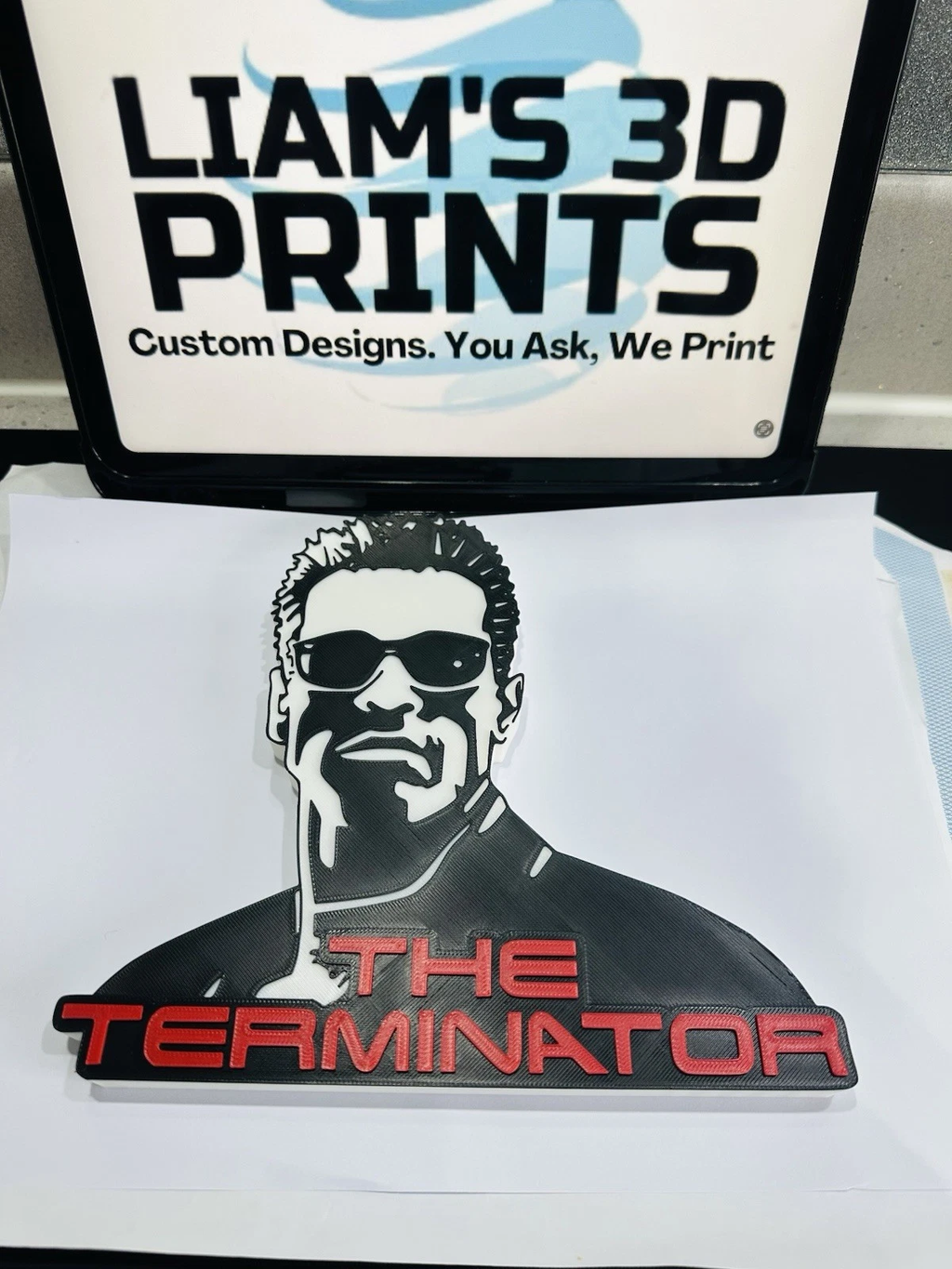 Decorative The Terminator Shillouette Film Self Standing logo Sign Display Pops