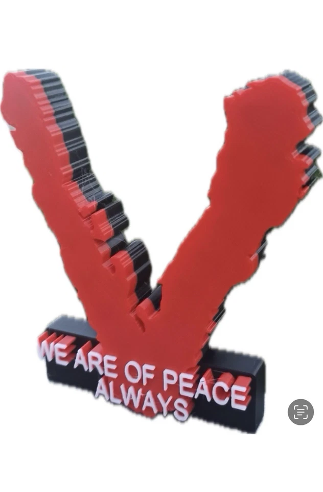 Decorative V “V” Tv Series logo Sign Display Pop Funko We Are Of Peace Always
