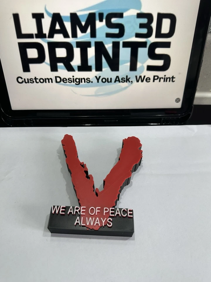 Decorative V “V” Tv Series logo Sign Display Pop Funko We Are Of Peace Always