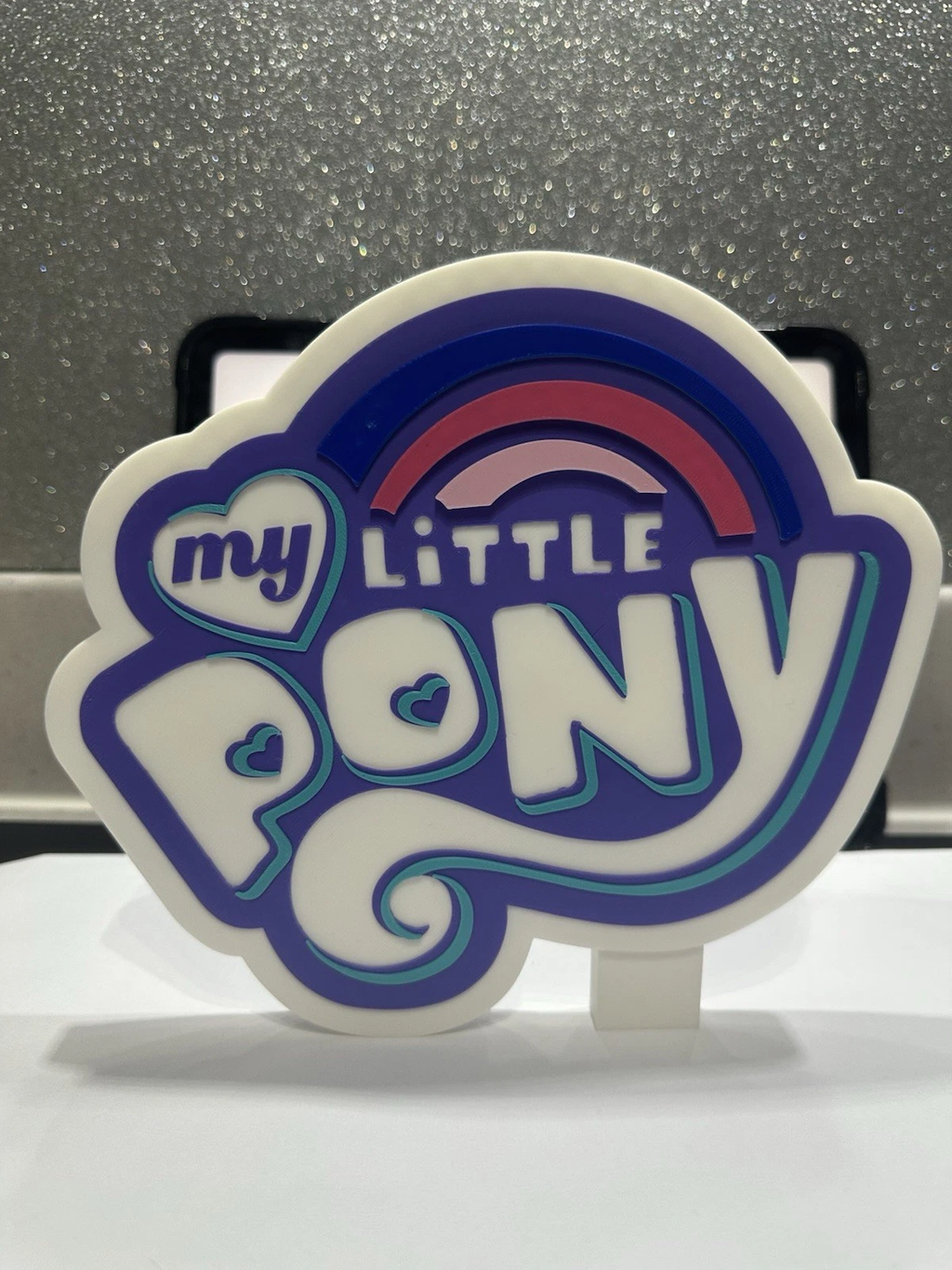 Decorative My Little Pony logo Sign Display Pops 3D TV Self Standing Room