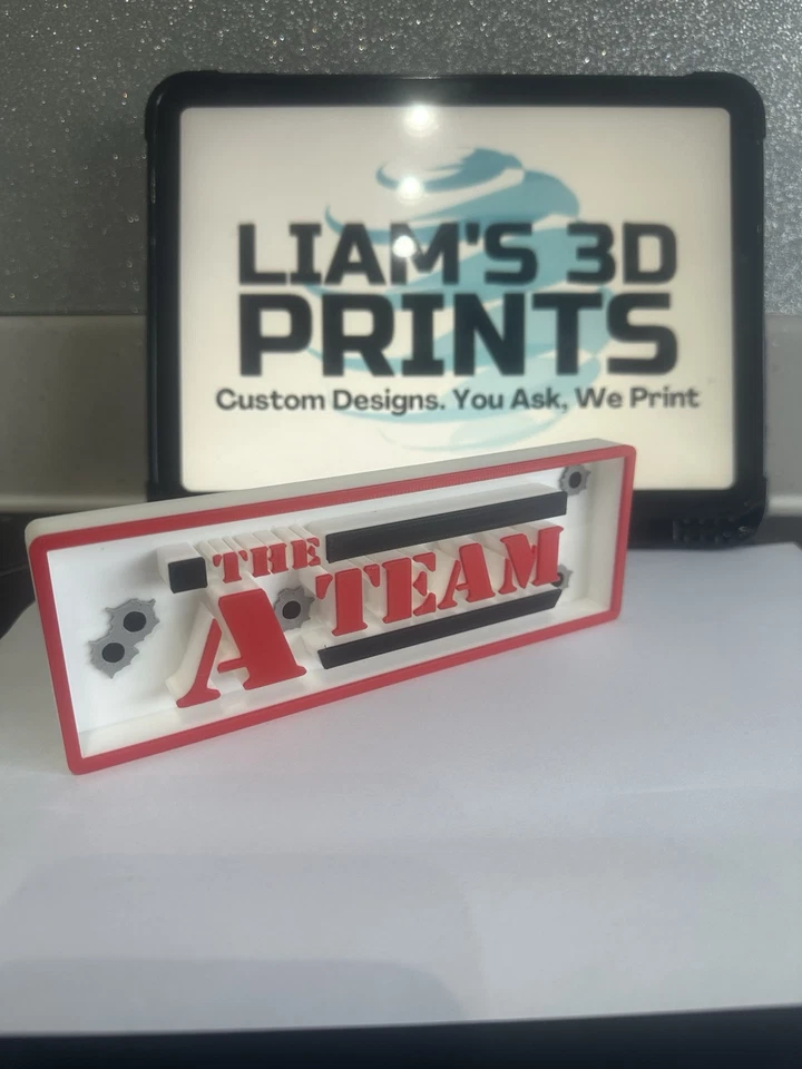 Decorative The A Team Film Logo Sign Display Cinema small 17.5cm Large 22cm
