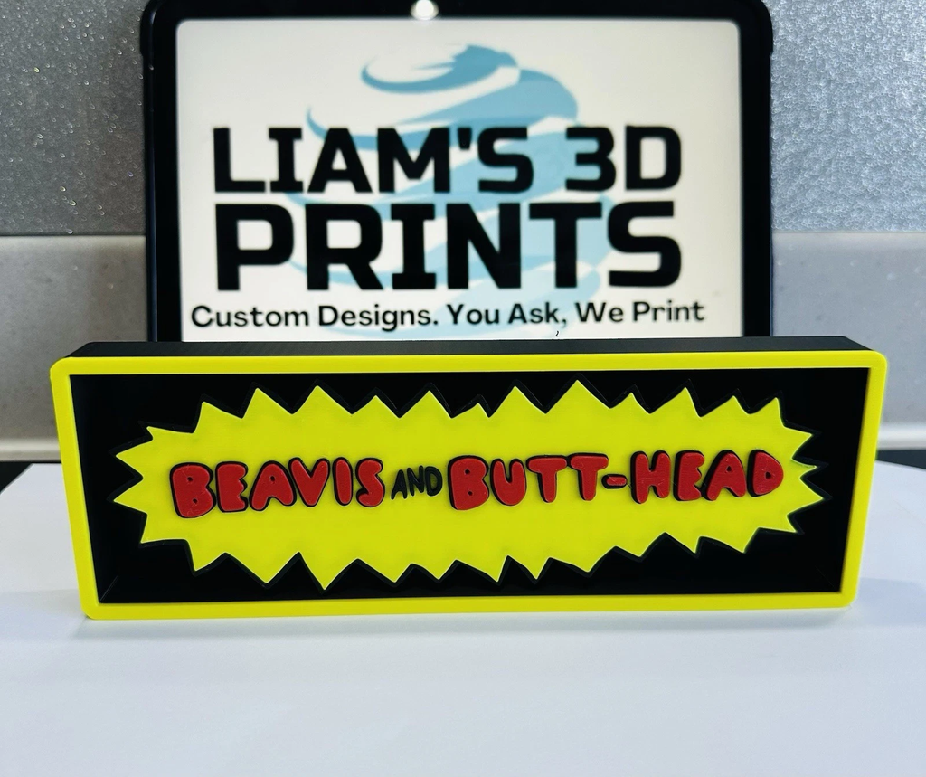 Decorative Beavis & Butthead Box Sign Film Shelf Display small 17.5cm L22cm