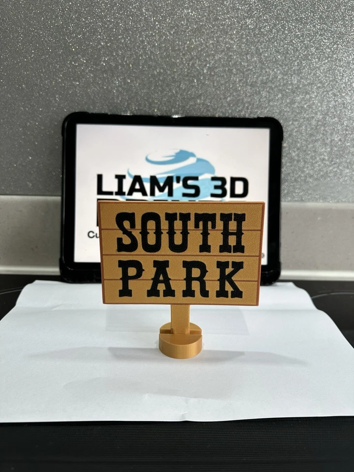 South Park Notice Board Sign Stand Logo Kenny Cartmam