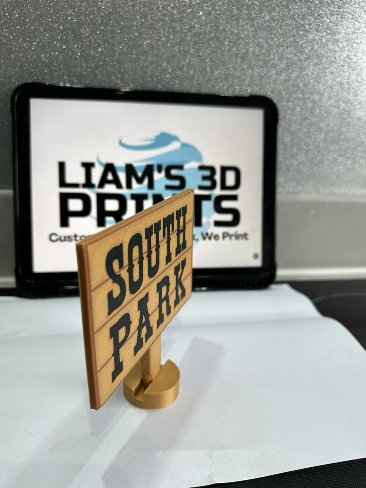 South Park Notice Board Sign Stand Logo Kenny Cartmam