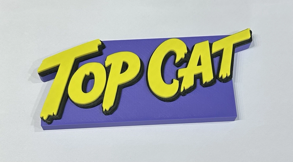 Decorative Top Cat Self Standing TV Logo Retro Room Sign Display