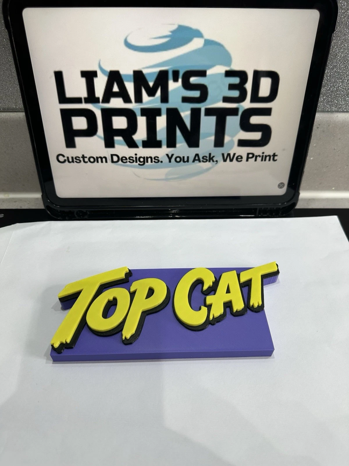 Decorative Top Cat Self Standing TV Logo Retro Room Sign Display