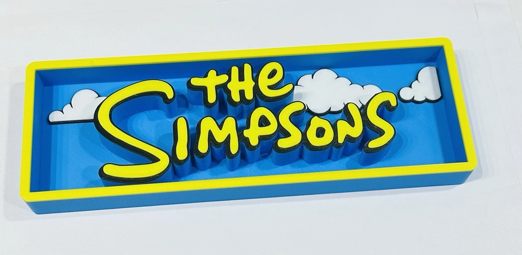 Decorative The Simpsons Box Sign Film Shelf Display small 17.5cm L22cm
