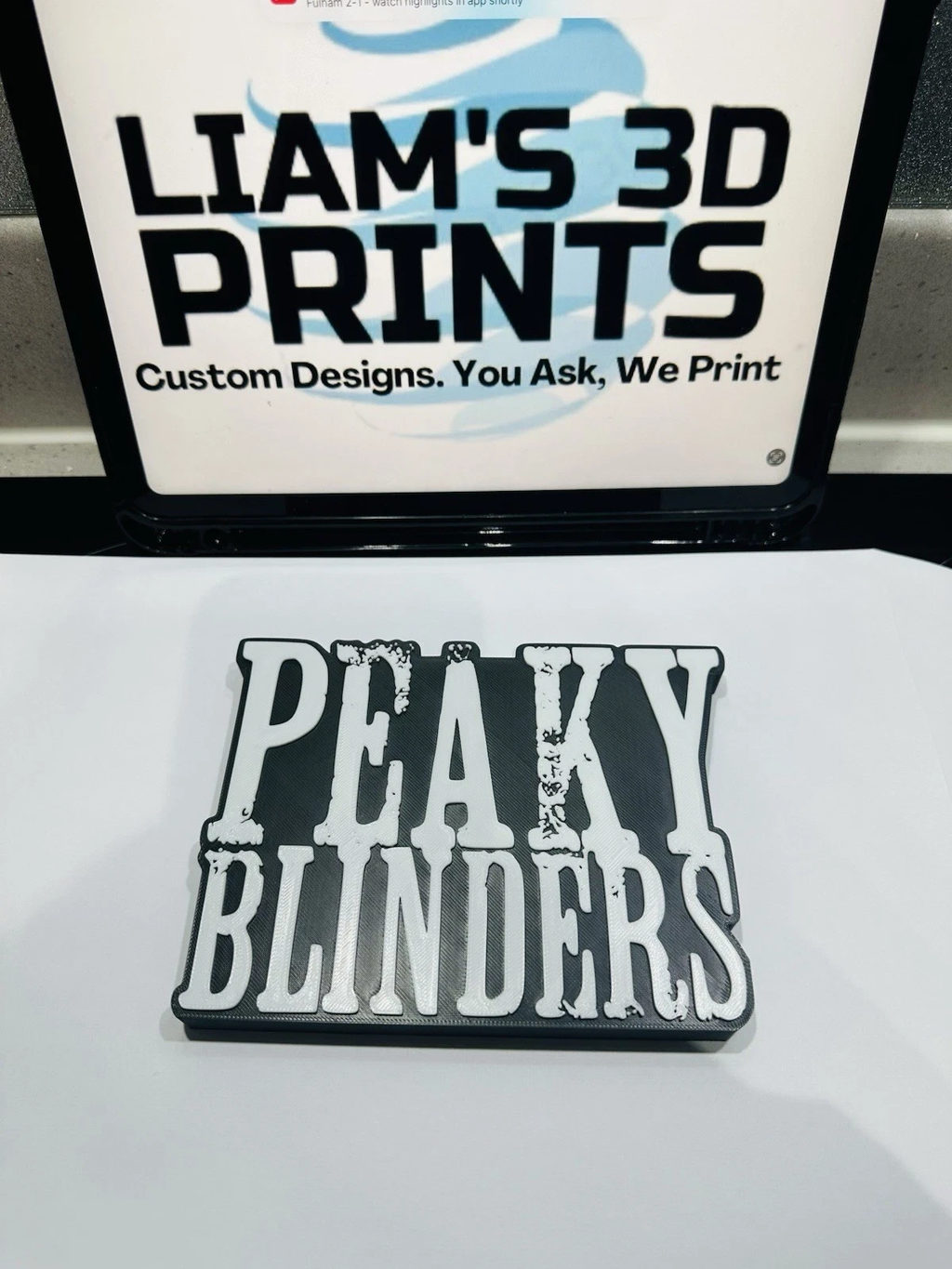 Decorative Peaky Blinders Self Standing Logo TV Show Movie Shelf Wall Sign