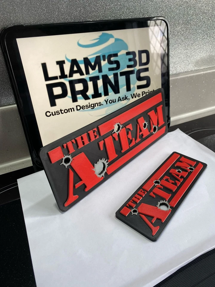 Decorative The A team A-Team logo Sign Display two sizes small 16cm Large 25cm