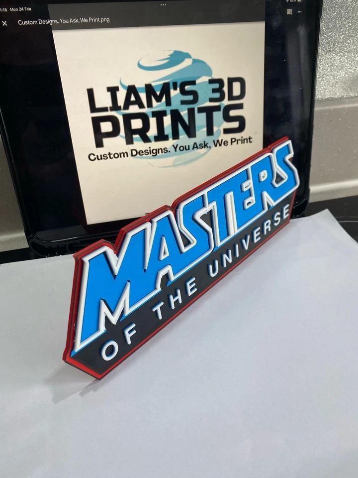 Decorative He-Man He Man Máster Of The Universe logo Sign Display