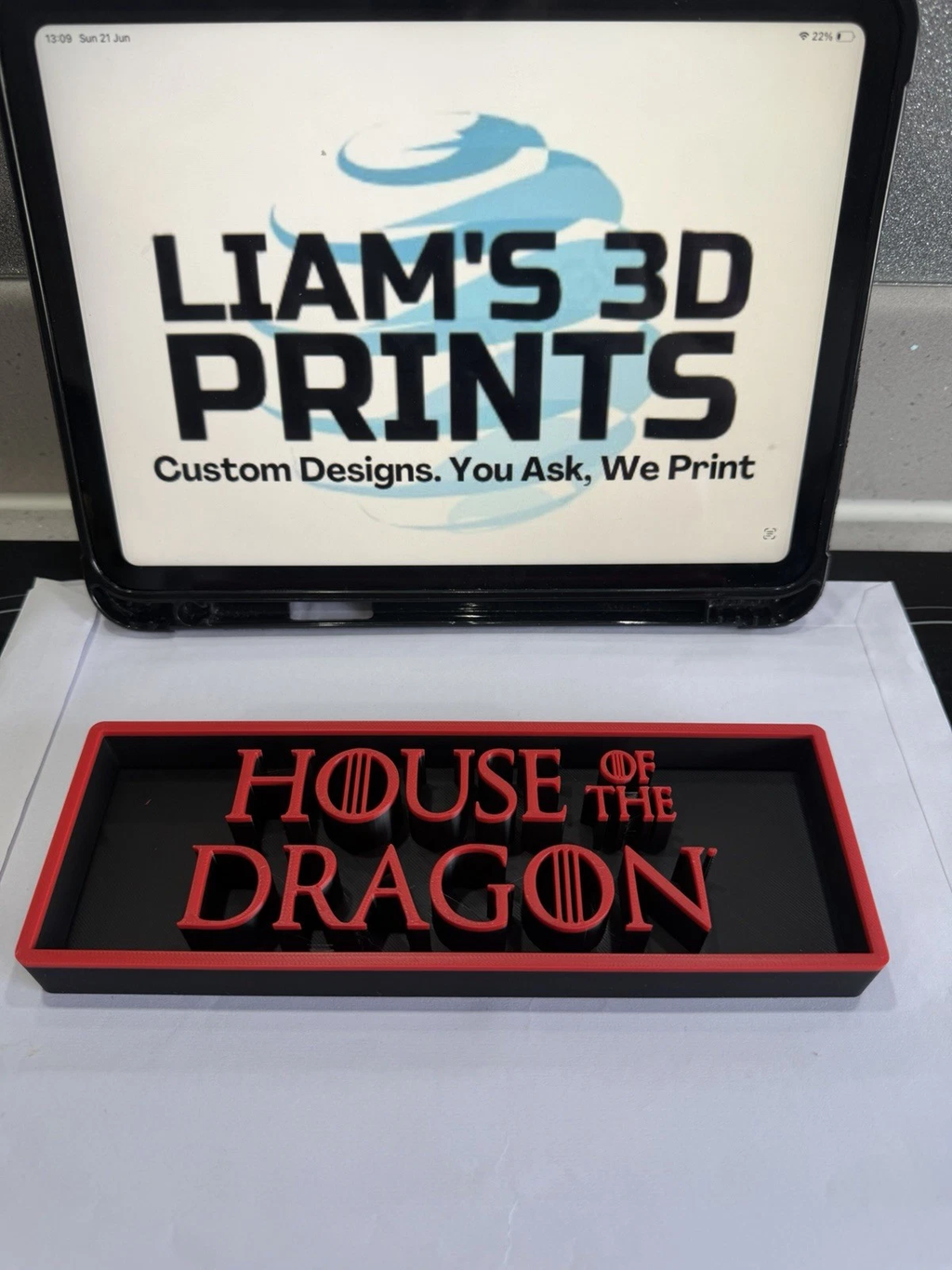 Decorative House Of The Dragon Box Film Logo Sign Display Cinema s17.5cm L22cm
