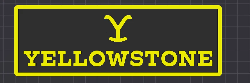 Decorative Yellowstone Box Film Logo Sign Display Cinema small 17.5cm Large 22cm