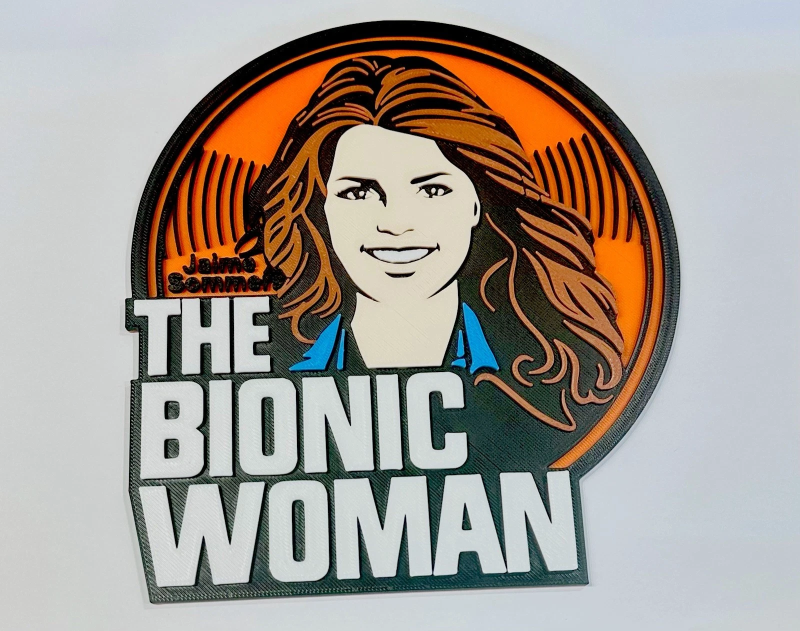 Decorative The Bionic Women Face Tv Film Room Sign Display Logo Pops