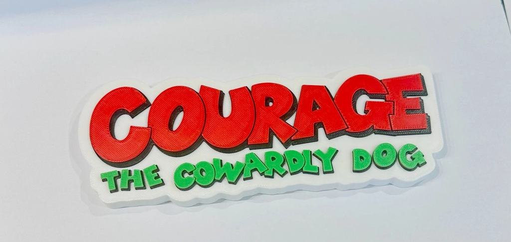Decorative Courage The Cowardly Dog Film TV logo Sign Display Pops