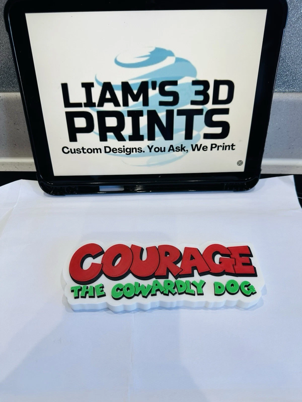 Decorative Courage The Cowardly Dog Film TV logo Sign Display Pops