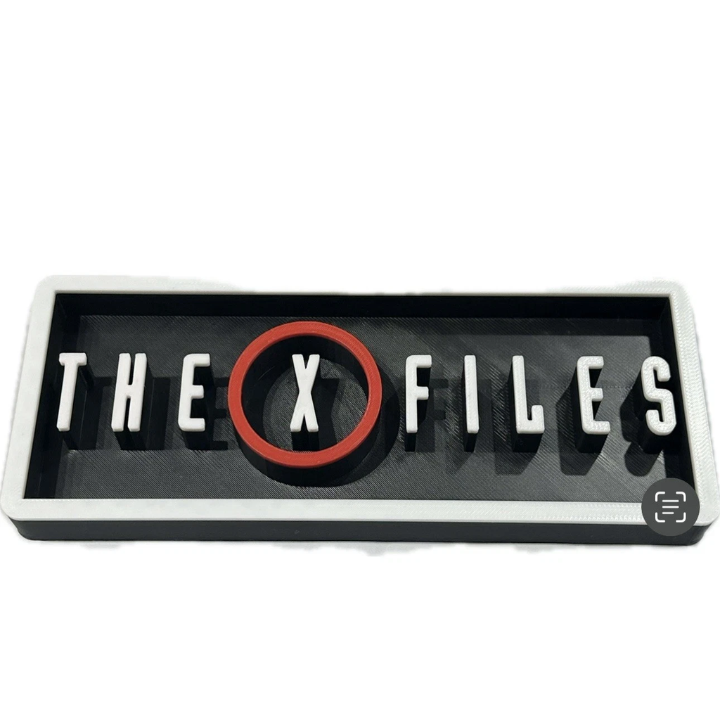 Decorative The X Files TV Show Logo Box Sign 3D Print Shelf Display 2 Sizes