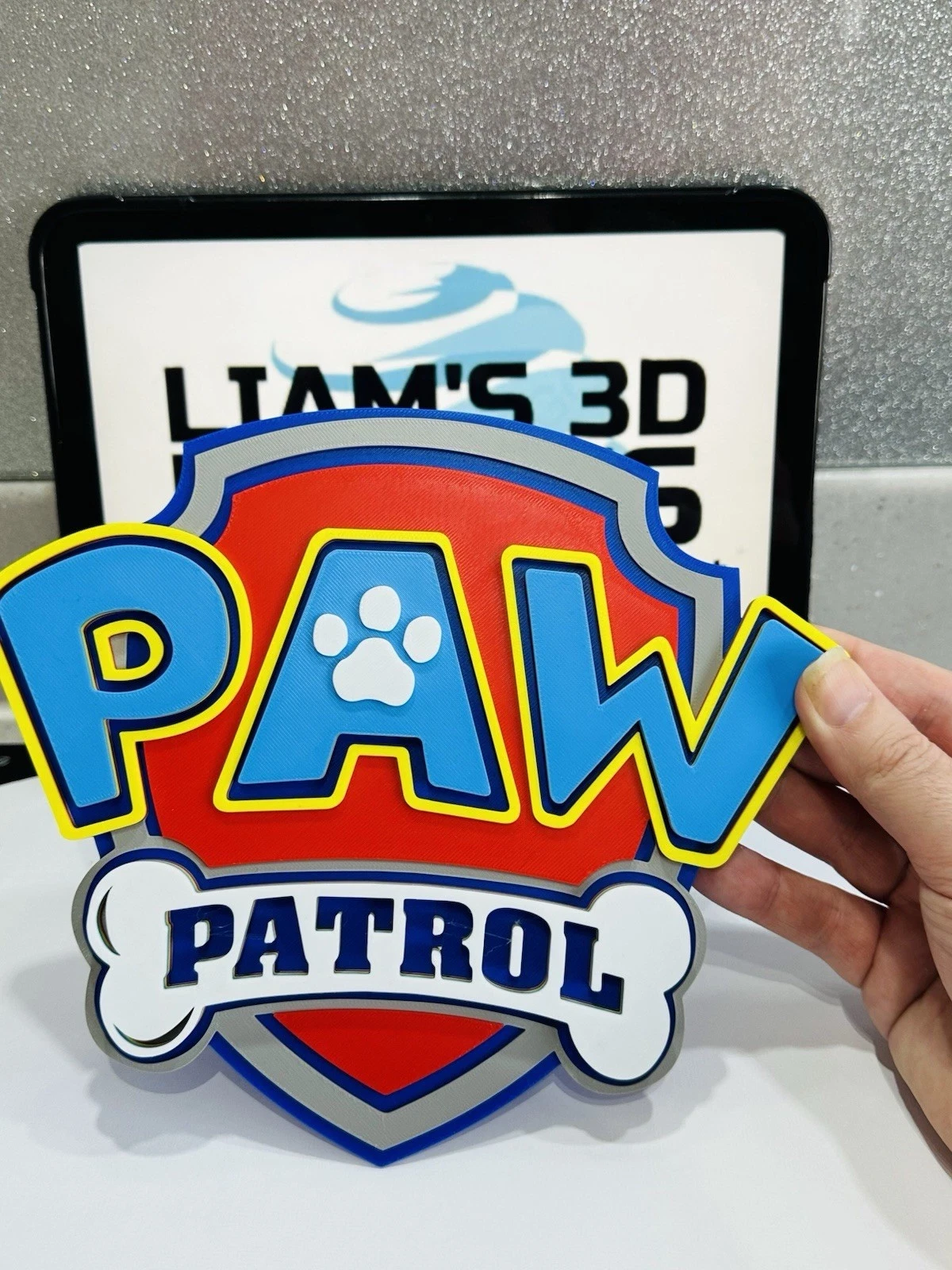 Decorative Paw Patrol TV Show Kids Logo Wall Plaque 3D Print