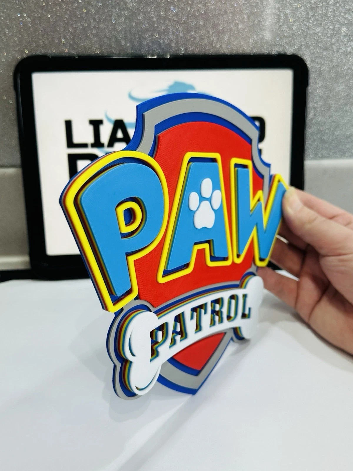 Decorative Paw Patrol TV Show Kids Logo Wall Plaque 3D Print